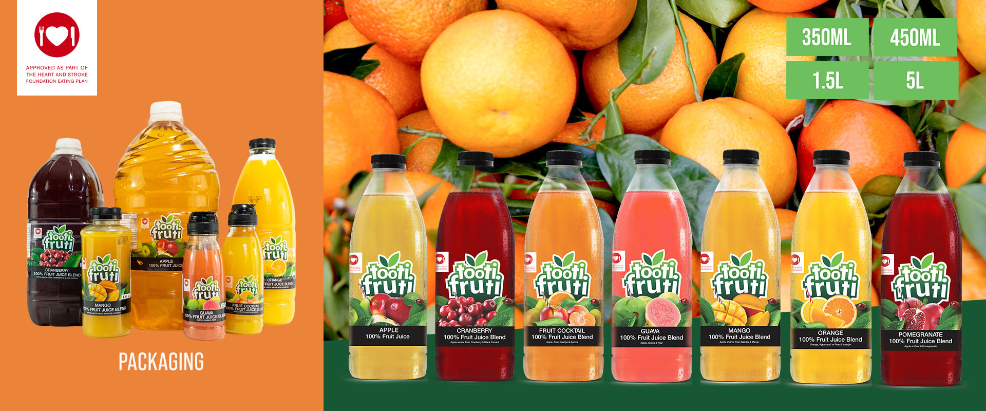 KWT Beverages products - 100% fruit juice blend