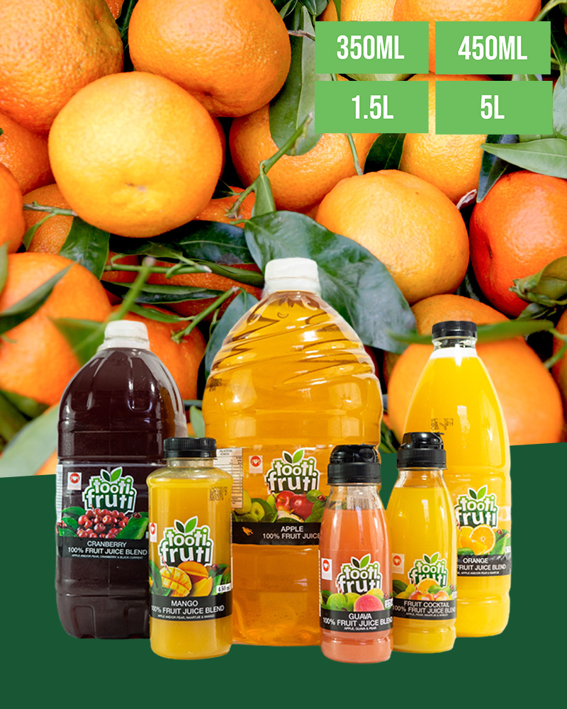 KWT Beverages products - 100% fruit juice blend